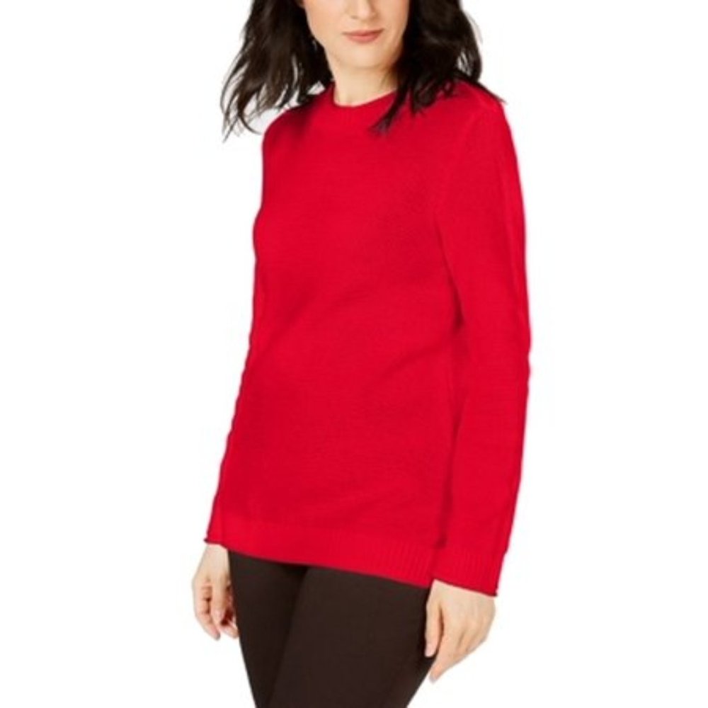 Karen Scott Sweater Amore Pullover Textured Ribbed